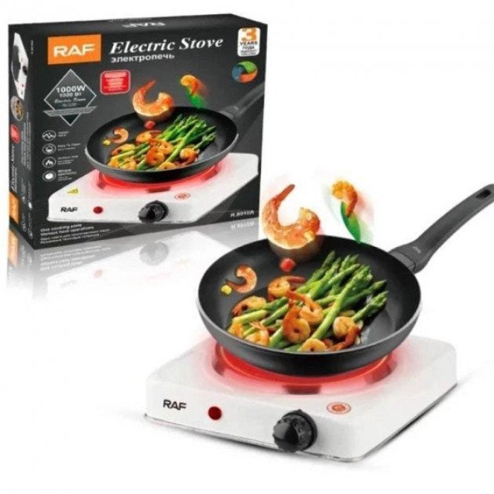Електрична одноконфоркова дискова настільна плита RAF 8010A 1000 Вт, електрична комфорка