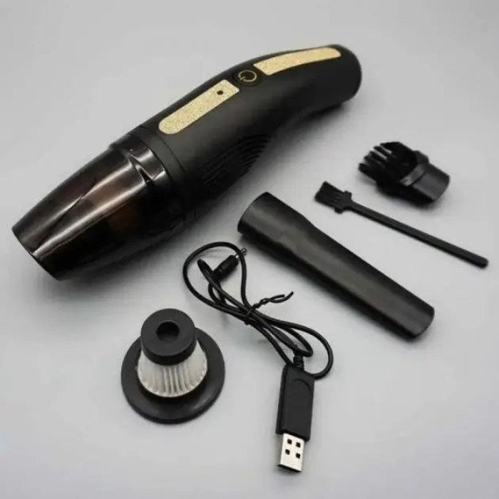 Автомобільний пилосос Car Vacuum Cleaner HY05 на АКУМУЛЯТОРІ. Колір: чорний