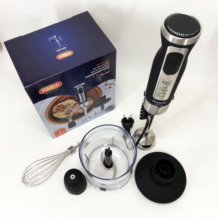 Блендер-подрібнювач занурювальний MAGIO MG-644 1200 Вт, блендер для дому, блендер для кухні, електричний