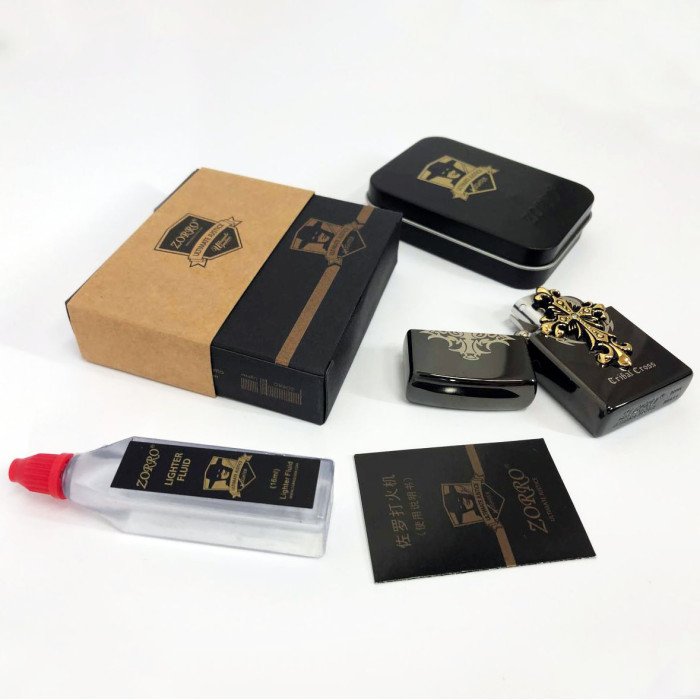 Запальничка бензинова Zorro HL-294, запальнички подарунки для чоловіків, оригінальна бензинова запальничка