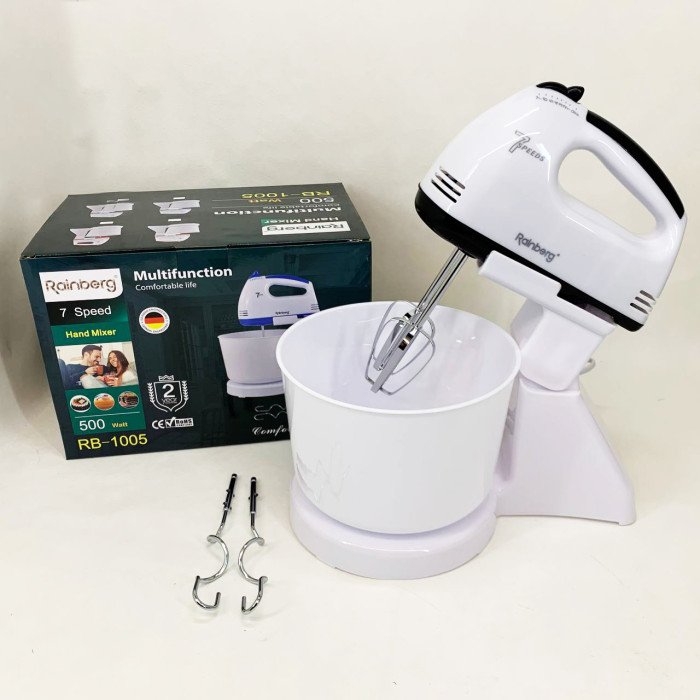 Міксер 7 швидкостей із чашею 2 л Rainberg RB-1005 500Вт Black