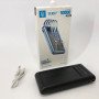 Портативний зарядний пристрій на 10000mAh, Power Bank на сонячній батареї, заряджання. Колір: чорний