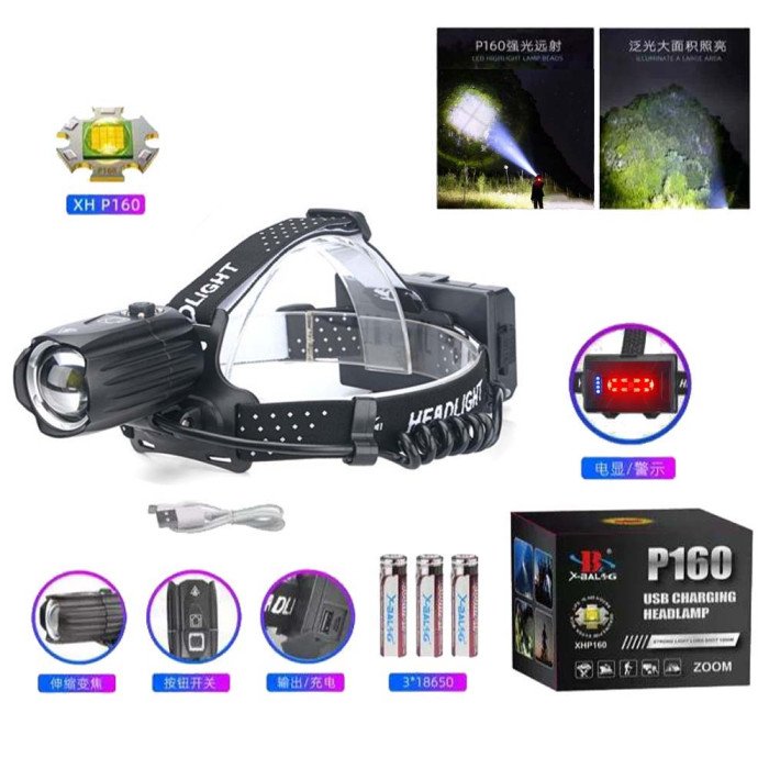 Ліхтар налобний BL-T35-P160 3x18650