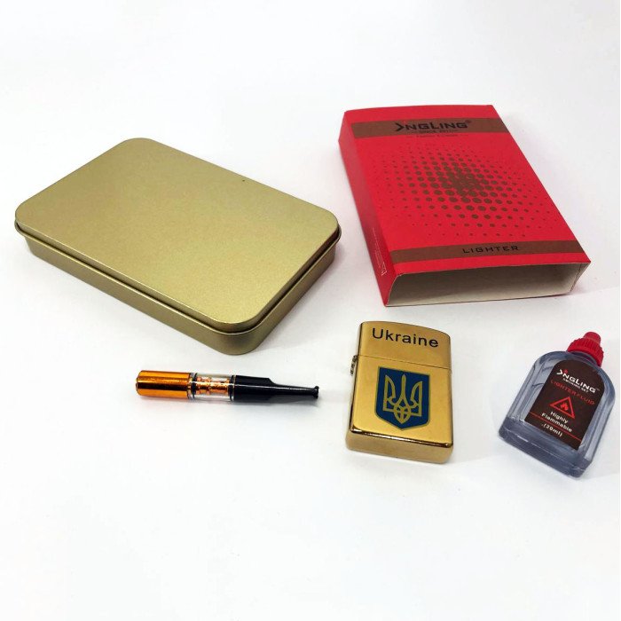 Запальничка бензинова в подарунковій коробці 4930, запальничка на день народження у подарунковому футлярі