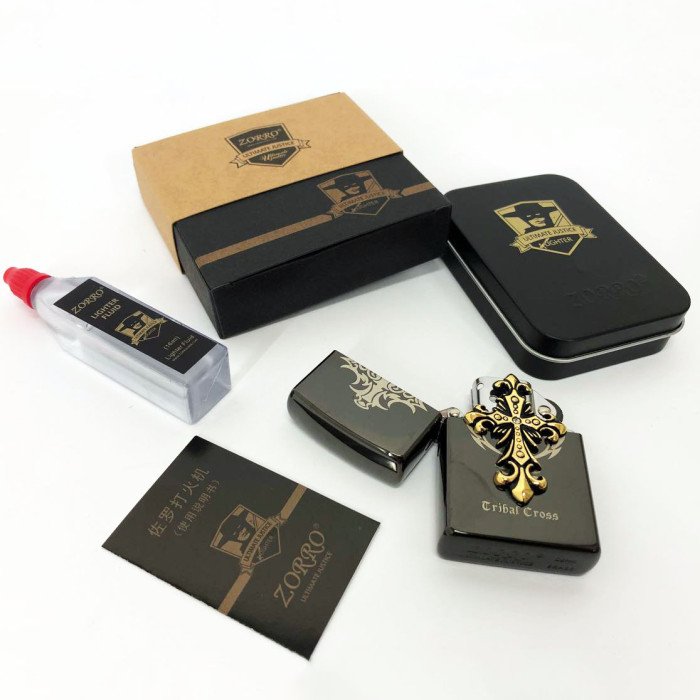 Запальничка бензинова Zorro HL-294, запальнички подарунки для чоловіків, оригінальна бензинова запальничка