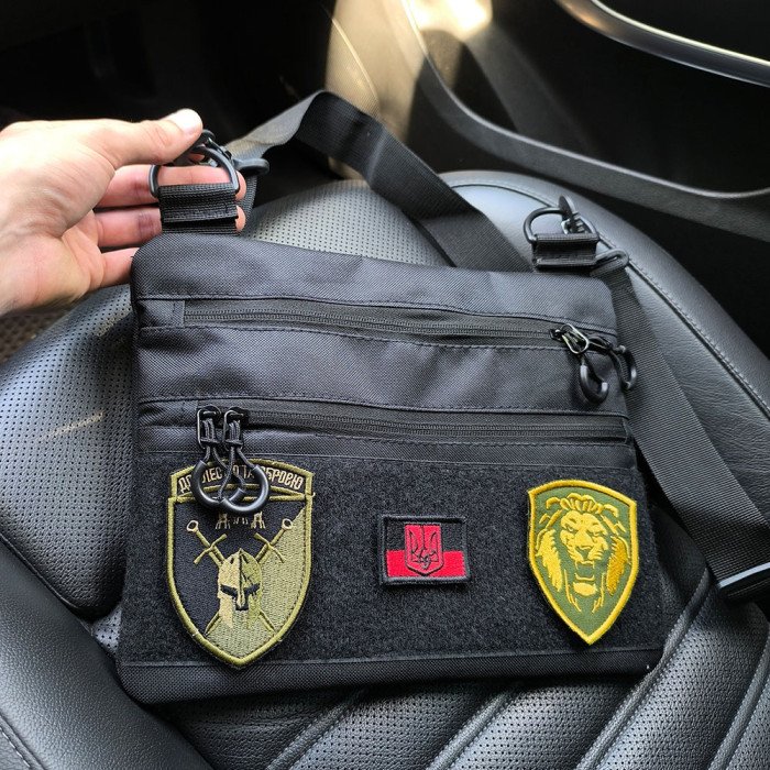 Тактичний рюкзак через плече, Нагрудна сумка чоловіча тактична тканинна, Нагрудна сумка кобура