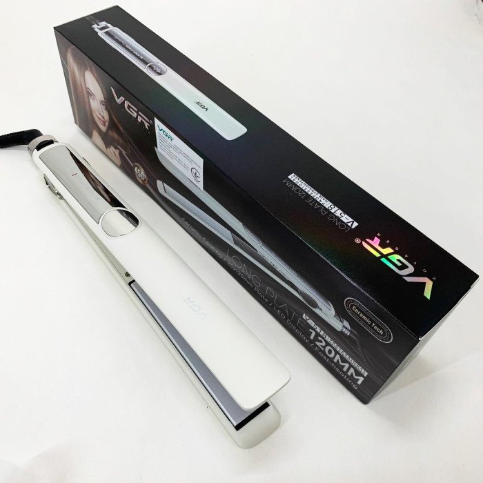 Плойка для волосся VGR V-518 WHITE випрямляч з керамічними пластинами