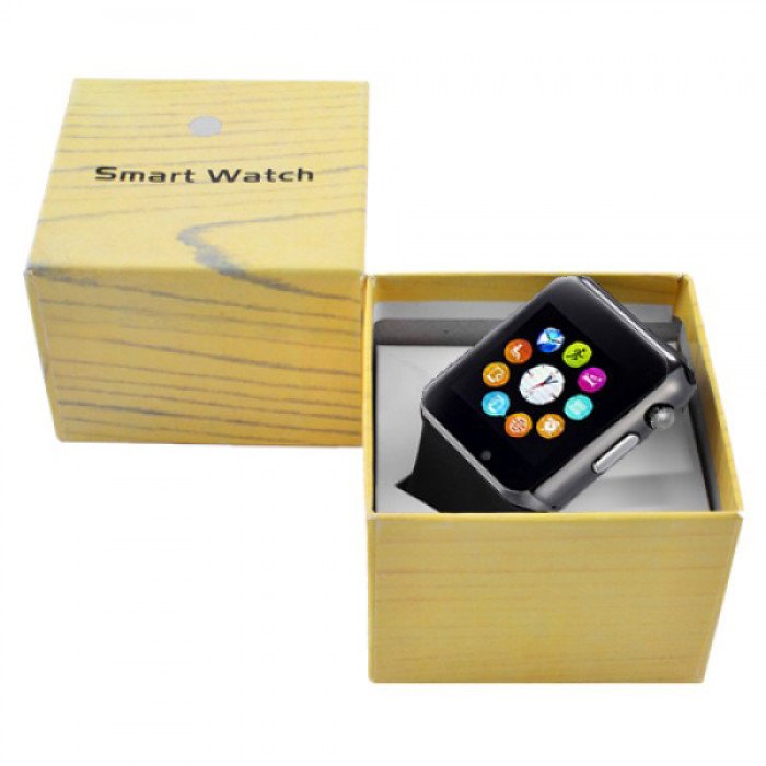 Смарт-годинник Smart Watch A1 розумний електронний зі слотом під sim-карту + карту пам'яті micro-sd. Колір: чорний