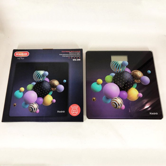 Ваги електронні підлогові MAGIO MG-298, Побутові підлогові ваги 180 кг, ваги для зважування людей