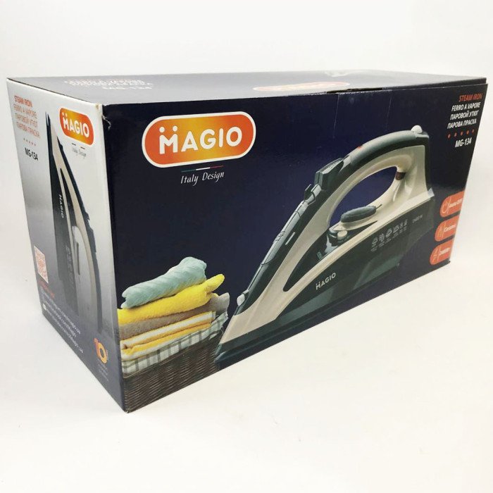 Праска Magio MG-134 3000 Вт, парова праска-очисник, праска електрична парова. Колір: бежевий