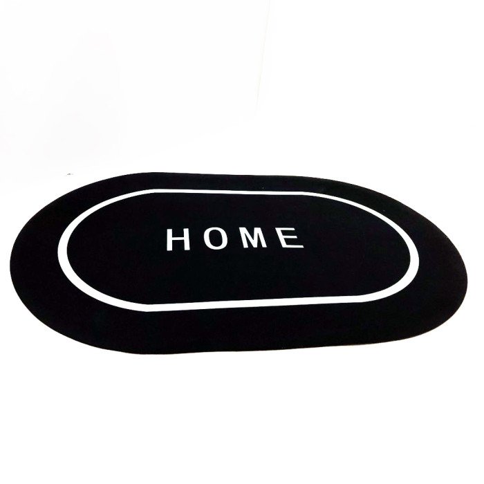 Килимок для ванної кімнати вологопоглинаючий швидковисихаючий нековзний Memos 60х40см. Колір: чорний