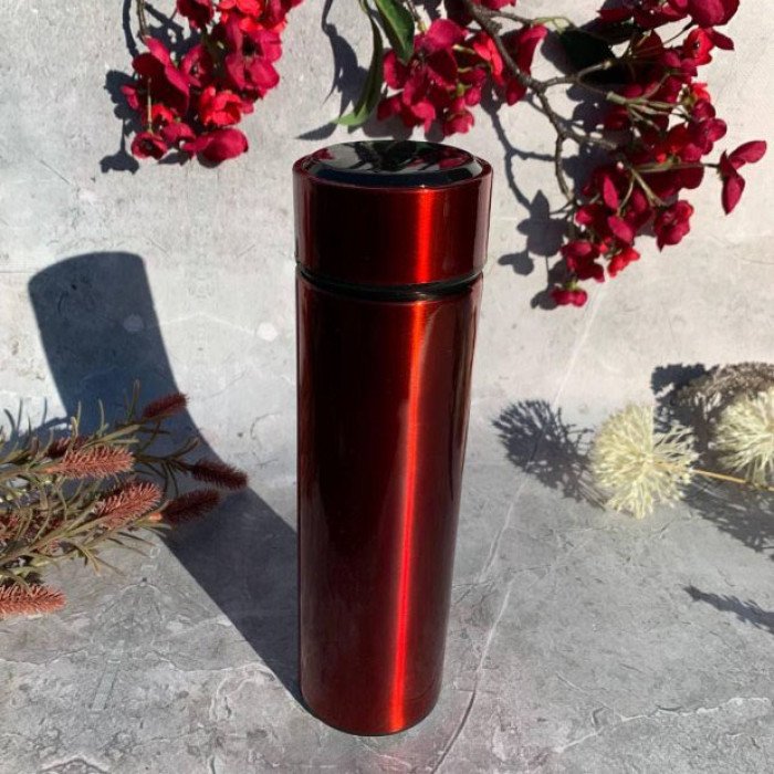 Термос UNIQUE UN-1006 500мл із датчиком температури, Термос із дисплеєм температури. Колір: червоний