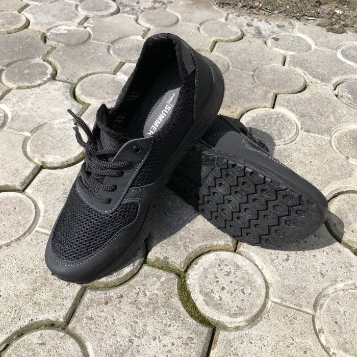 Чоловічі кросівки літо чорний 41 розмір. Кросівки сітка сіточка чоловічі. Модель 83872. Колір: чорний