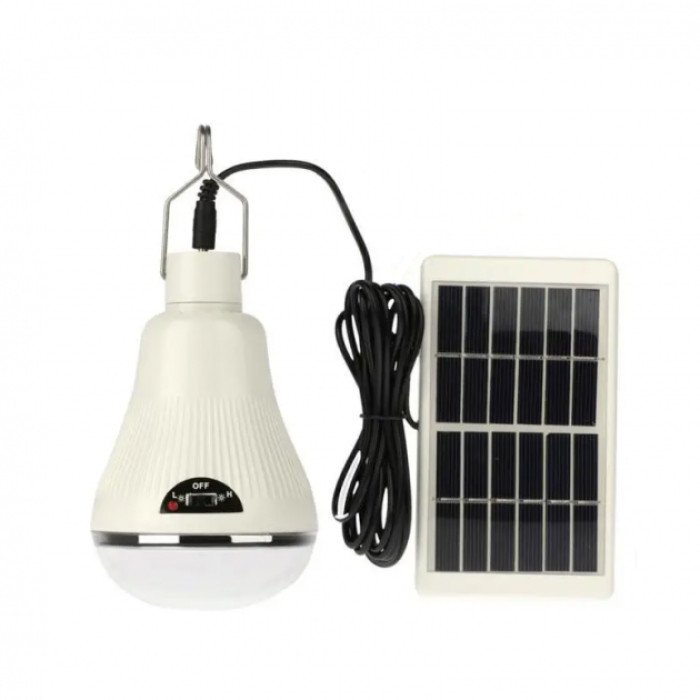 Лампочка акумуляторна лампа Golden Road GR 6028 USB із сонячною панеллю, кемпінгова лампа світильник