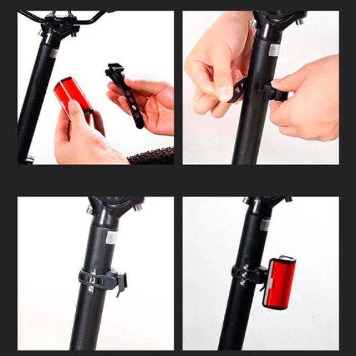 Велосипедний ліхтар задній зігнутий WQB-514, Велосипедний ліхтар з функцією мигалки