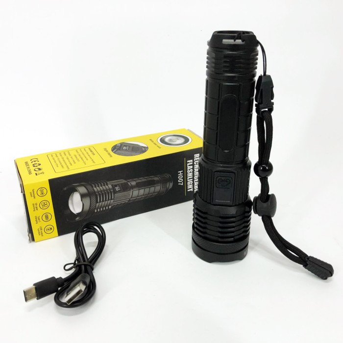 Ліхтарик PLD-H007 White Laser LED PM10-TG із вбудованим акумулятором PowerBank, Ліхтарик тактичний ручний