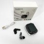 Бездротові вакуумні навушники TWS з дисплеєм LED, вологозахист IPx4 Bluetooth 5.4 з кейсом. Колір: чорний