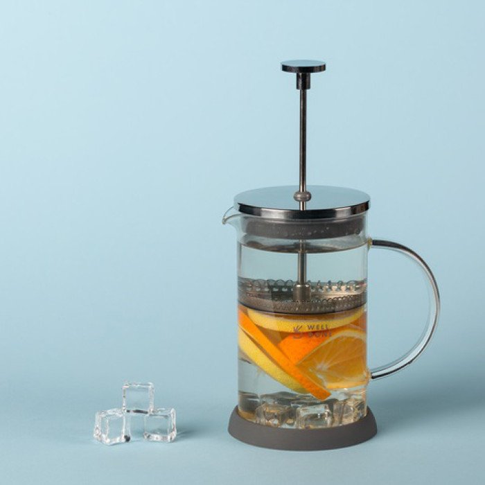 Френч-прес Well Done WD-8038B із термостійкого скла 800 мл, Незвичайний заварник для чаю