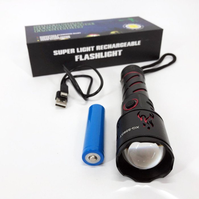 Ліхтар ручний акумуляторний XQ-S59-GT, Ліхтар ручний потужний, Кишеньковий ліхтар із usb зарядкою