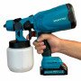 Краскопульт акумуляторний Krafftec 48V/2Ah, 600 W, 800 мл, фарборозпилювач портативний, 2 акумулятори