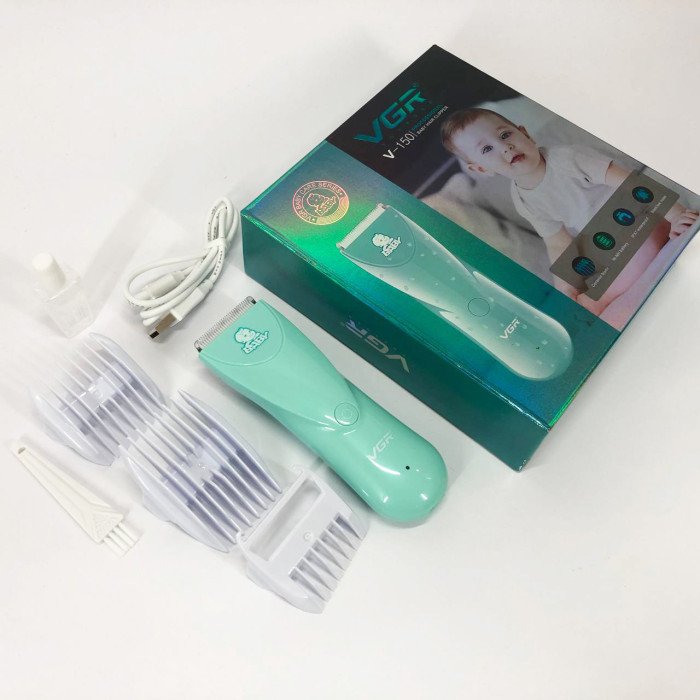 Дуже тиха бездротова машинка для стрижки волосся дітей VGR V-150 з двосторонніми насадками