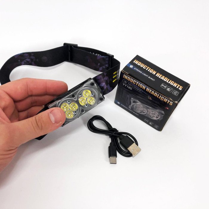 Ліхтар налобний YY-19D-6SMD Li-Ion, Світлодіодний ліхтар на лоб, Ліхтарик на голову із зарядкою