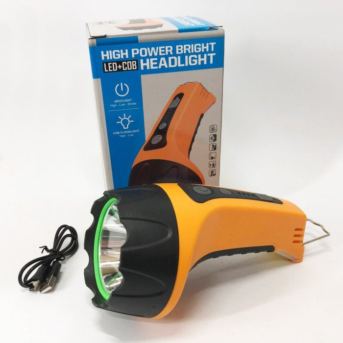 Ліхтар ручний T60-3W-COB з гаком, Освітлення для кемпінгу, Лампа для кемпінгу акумуляторна