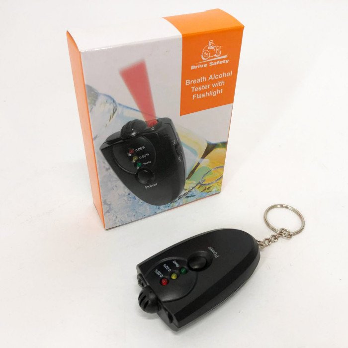 Електронний портативний алкотестер з підсвічуванням 2 x ААА, Компактний портативний алкотестер