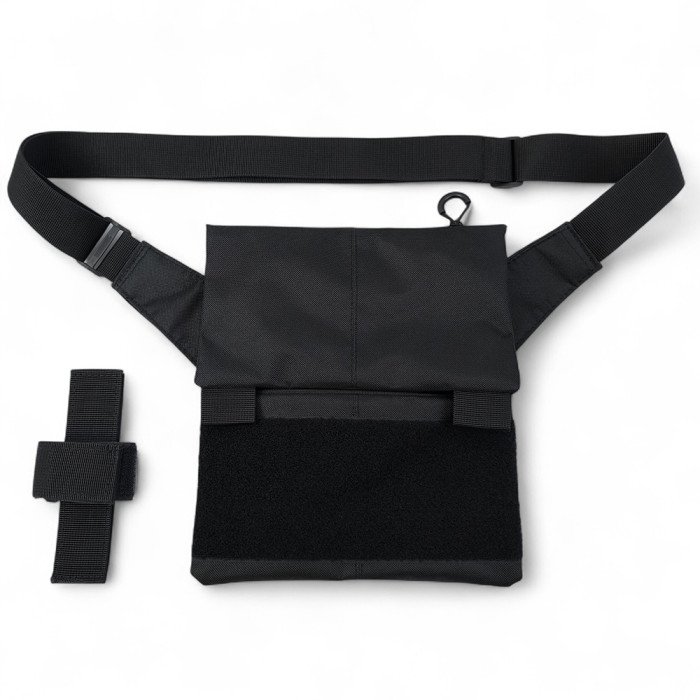 Сумка месенджер З КОБУРОЮ. Тактична сумка з тканини, 3 кишені, патч-панель, Cordura