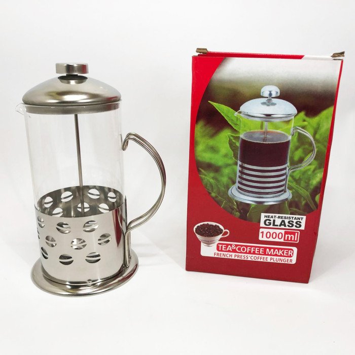 Заварник френч-прес Unique UN-1154 1 л, Гарний заварник, Заварочник для кухні, Френчпрес