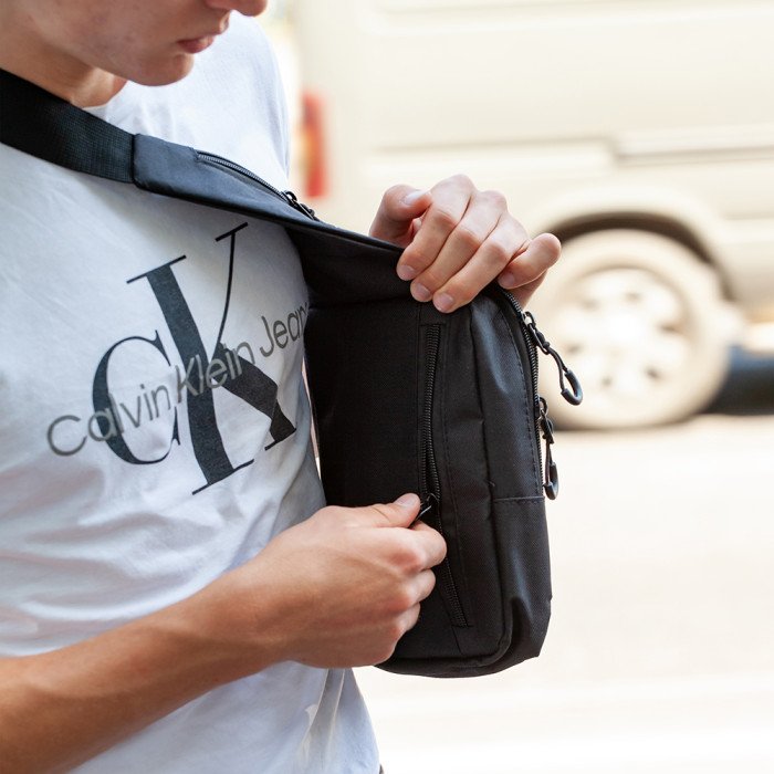 Тактична чоловіча сумка з кобурою Cordura 1000D – 6 кишень, чорна