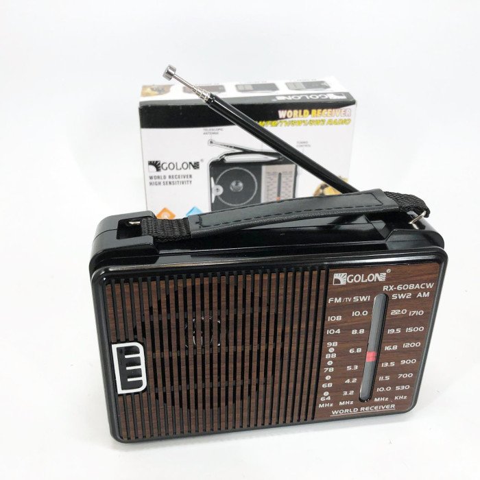 Радіоприймач GOLON RX-608 всехвильовий на батарейках + підтримка USB/microSD/MP3/WMA