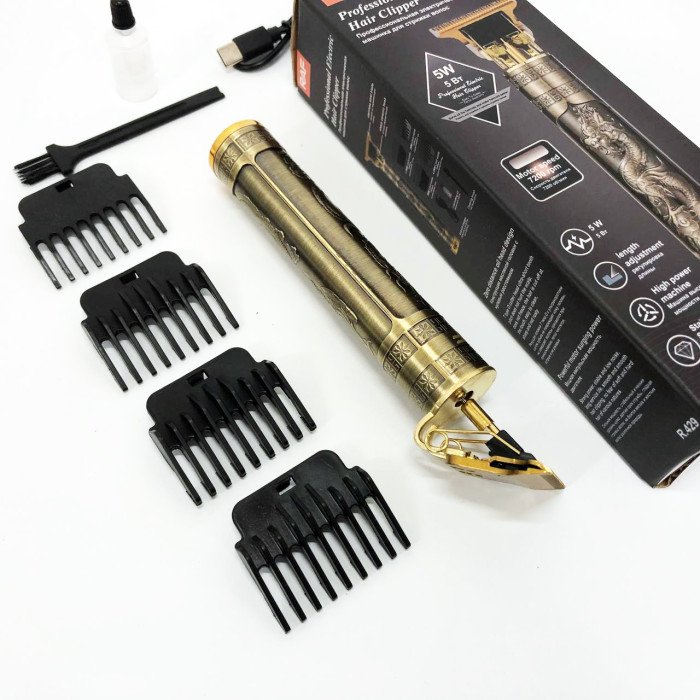 Професійна акумуляторна машинка триммер RAF R.429 для стрижки волосся 5 Вт