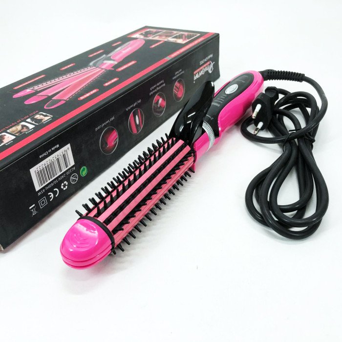 Плойка-праска 3в1 Gemei GM-2922, Сучасні щипці для завивки волосся, Прилад для завивки. Колір: рожевий