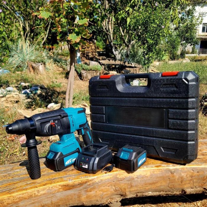 Перфоратор акумуляторний безщітковий KRAFFTEC 48V 2 акб 4.0AH дриль на акамуляторі для дому в кейсі