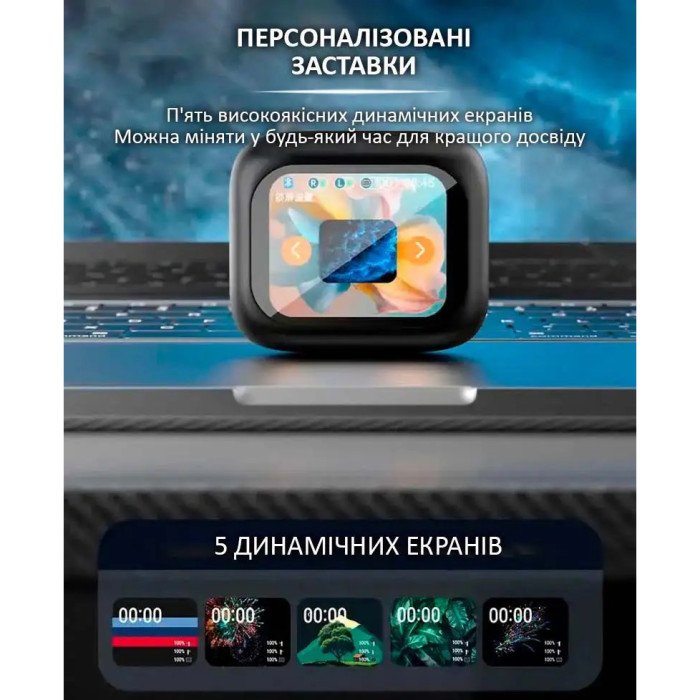 Бездротові навушники LX-10 TWS Earbuds з LED дисплеєм Bluetooth бездротові навушники затички. Колір: чорний