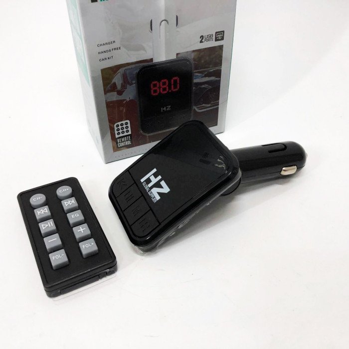 Автомобільний FM трансмітер Bluetooth HZ H6-12-24V модулятор із microSD, USB, Hands Free + Пульт