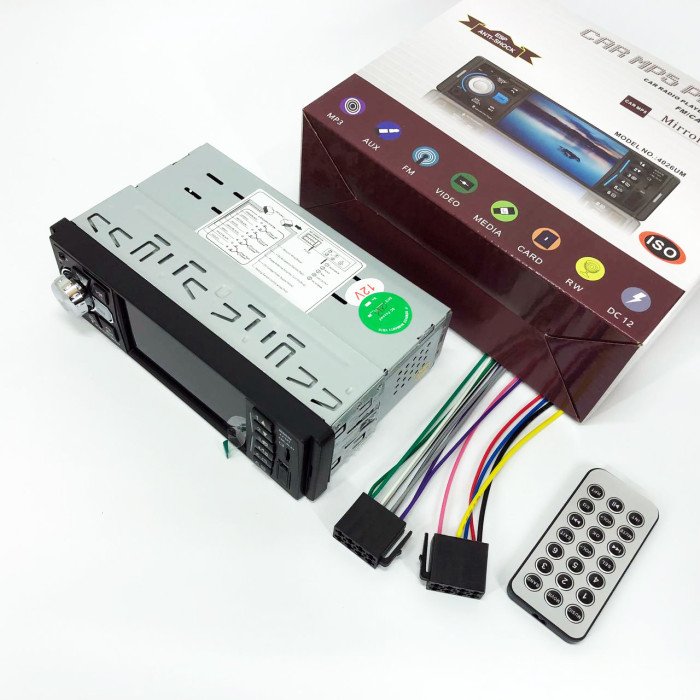 Автомагнітола MP5 4026UM з екраном 4.1 дюйми, AUX вхід, Bluetooth, 1 DIN, магнітола в машину