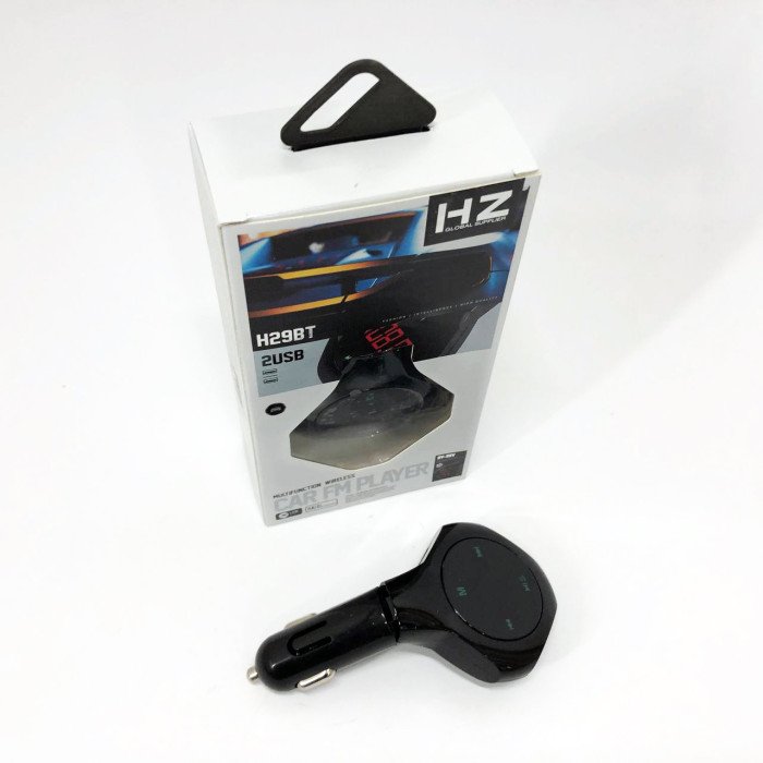 Трансмітер Автомобільний FM модулятор FM H29 BT, Модулятор для мобільних пристроїв в авто. Колір: чорний