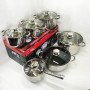 Набор посуды UNIQUE UN-5036 из нержавеющей стали с толстым 5-ти слойным дном.