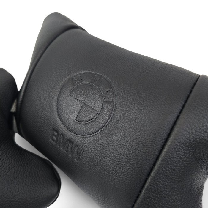 Преміальний набір автоподушок BMW із натуральної шкіри – подушки + брелок