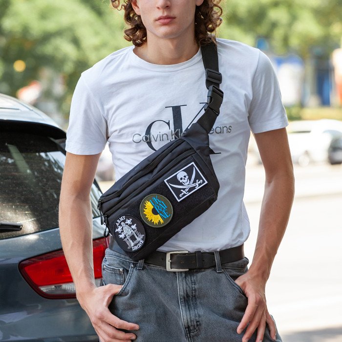 Тактична бананка з патч-панеллю чоловіча, Сумка через плече з Cordura