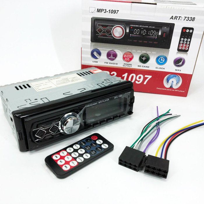 Автомагнітола MP3-1097 BT ISO зі знімною панеллю, Автомагнітола магнітола в авто з Usb сенсорна