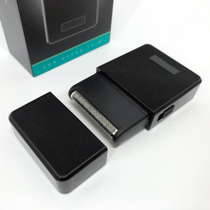 Електробритва VGR V-376 BLACK шейвер, Бюджетна машинка для стрижки бороди, Бездротова електробритва