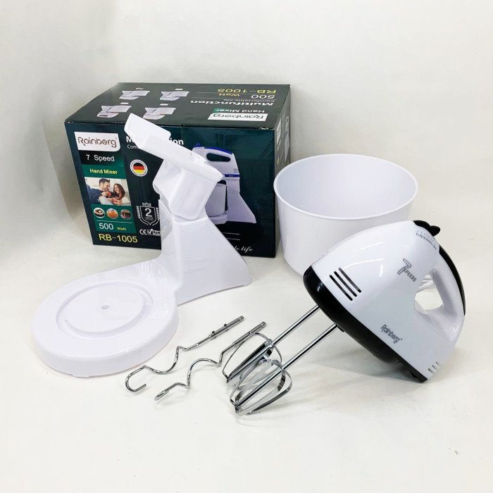 Міксер 7 швидкостей із чашею 2 л Rainberg RB-1005 500Вт Black