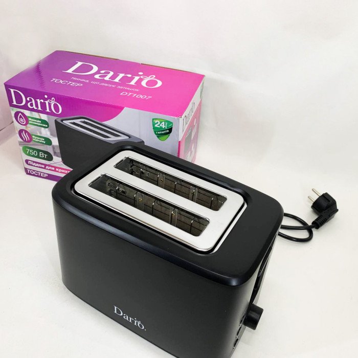 Тостер DARIO DT1007. Колір: чорний