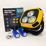 Прожектор ліхтар кемпінг W891-1-3COB(White+Yellow)+5SMD(Red) Power bank