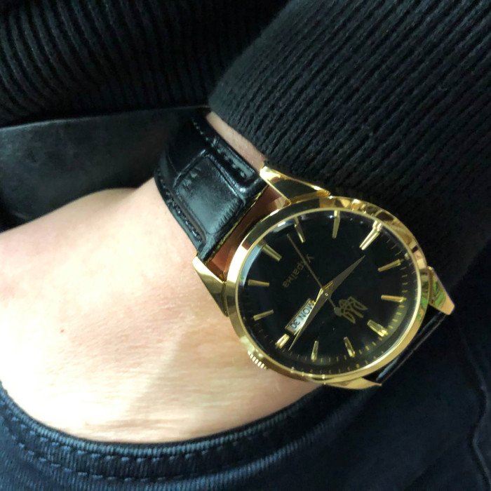 Годинник наручний чоловічий SKMEI 3709/9073GDBK-B, Красивий чоловічий годинник наручний кварцовий