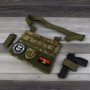 Сумка-кобура мультикам наплічна з липучкою для шевронів, тактична сумка чоловіча з кордури