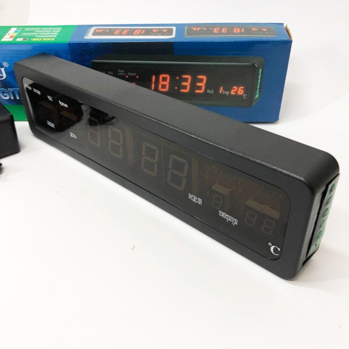 Електронний годинник Caixing СХ-808, Цифровий настільний годинник квадратний, LED Лід годинник настільний